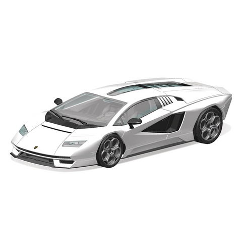 Aoshima 1/32 Snap Lamborghini Countach Lpi 800-4 (White)