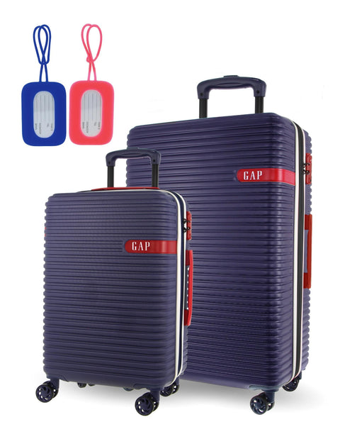 GAP Hard-Shell Suitcase Medium Cabin Luggage Set with Tag (Navy) [2-Pieces]