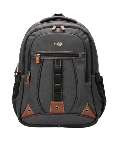 FIB Washed Canvas Backpack Bag Black