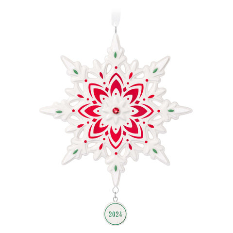 2024 Snowflake (Porcelain) - Hallmark Keepsake Christmas Ornament