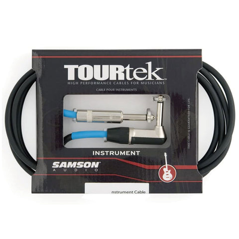 Samson Tourtek Instrument Cable 0.92m – 1/4" TS to Right-Angle (Black)