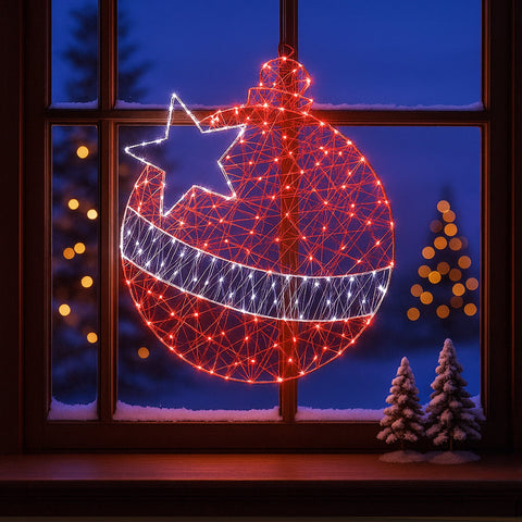 Lexi Lighting Outdoor Micr-LED Christmas Bauble Silhouette
