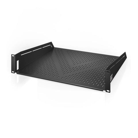 AC Infinity Vented Cantilever 2U Rack Shelf Steel Powder Coated Black 16 Inch