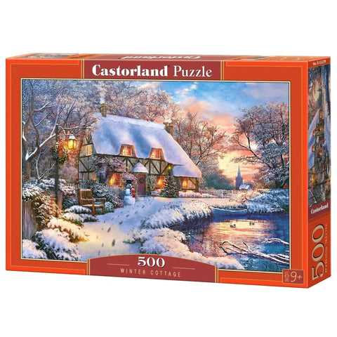 Castorland 500-Pieces Winter Cottage Puzzle
