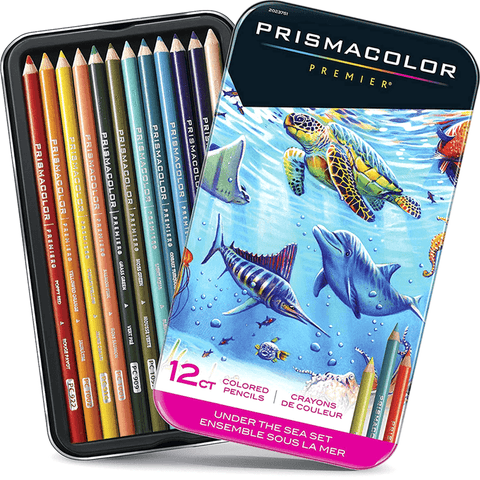 Prismacolor Premier Coloured Pencils (Under The Sea)  [Tin 12]