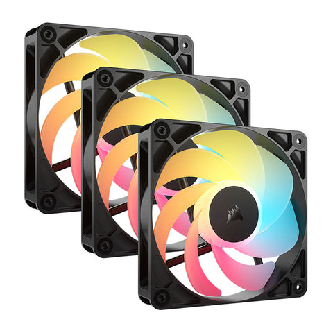 Corsair RS120-R ARGB 120mm PWM Reverse Fan 3-Pack (Black)
