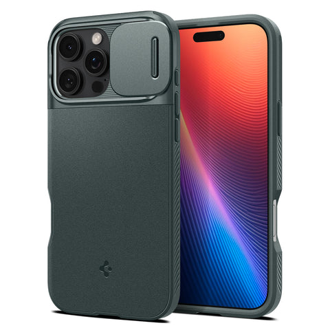 Spigen Apple iPhone 16 Pro Max Optik Armor (MagFit) Case - Abyss Green