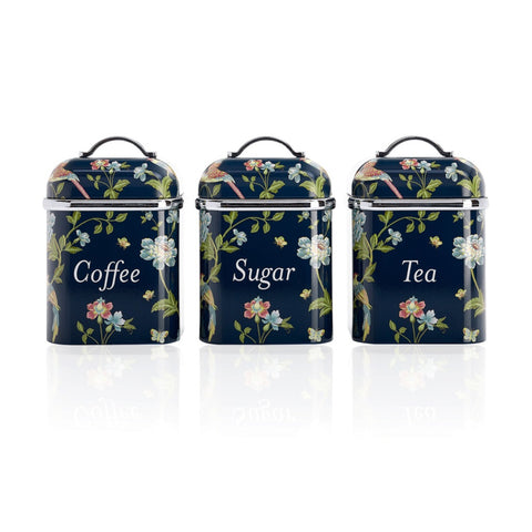 Laura Ashley Elveden Canister Set of 3 Navy Blue