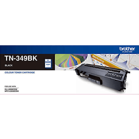 Brother TN-349BK Toner Ink Cartridge Black TN349BK Genuine Original