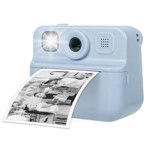Lenoxx Kids 48MP Instant Print Camera with Dual Lens 1080P HD Video (Blue)