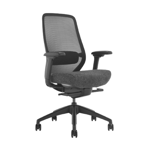 Desky CoilFlex Ergonomic Office Chair - Black / No Headrest