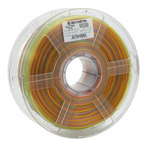 3D META Glitter PLA 3D Printing Filament - Crystal Solara