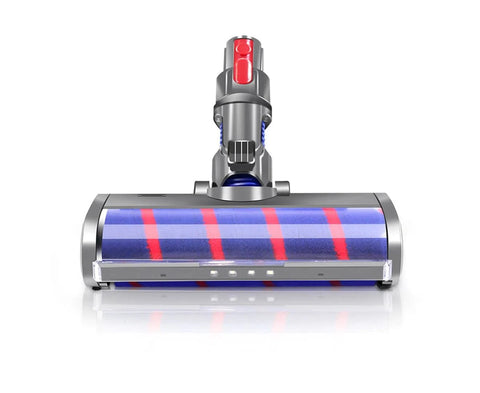 Tavice Fluffy Floor Head Compatible with Dyson V7 V8 V10 V11 V15 Vacuum Cleaner | Roller Brush with LED Light
