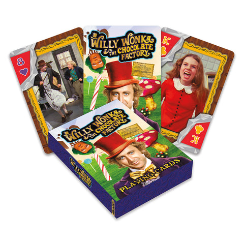Aquarius 54-Pieces Willy Wonka Playing Cards Family Party Game Play Poker Deck 4y+