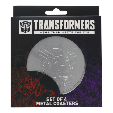 Fanattik Transformers Set of 4 Embossed Metal Coasters
