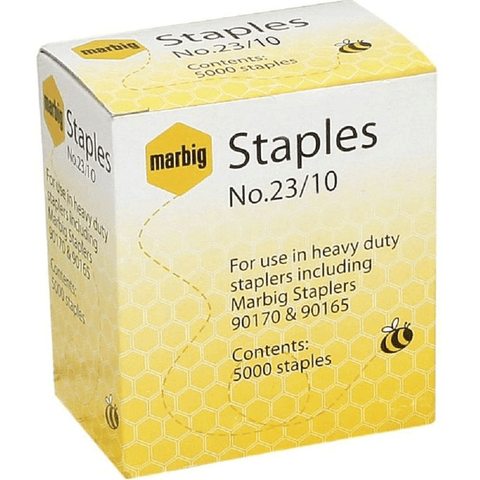 Marbig Staples Heavy Duty 23/10 Box 5000 Refills