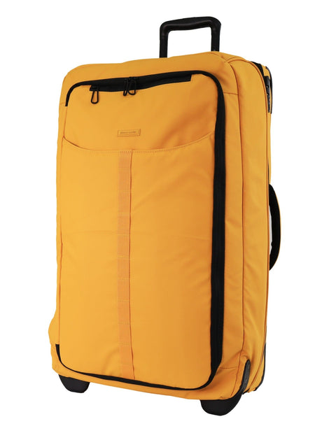 Pierre Cardin 4 Wheel Large Soft-Shell Travel Trolley Case Luggage 72cm Yellow