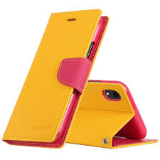 Fancy Diary Case for iPhone 13 - Yellow/Hot Pink