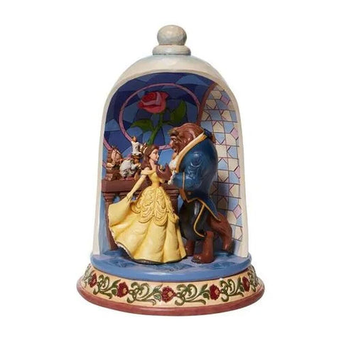 Jim Shore Disney Traditions - Beauty and the Beast Rose Dome - Enchanted Love