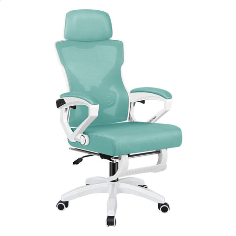 ALFORDSON Office Desk Chair Mesh Executive Computer Fabric Seat Recliner Work (Cyan)