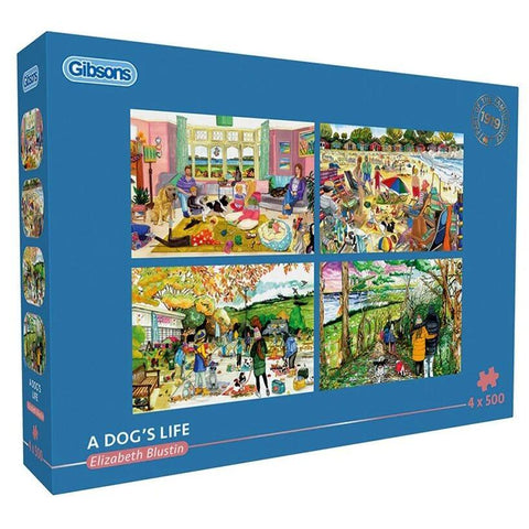 Gibsons 4x500pc A Dog's Life Puzzle