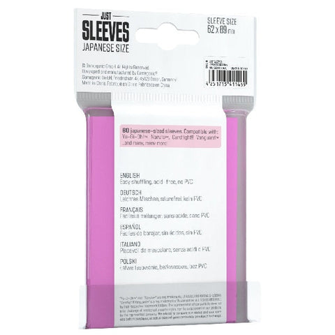 Gamegenic Just Sleeves Japanese Size (Pink)