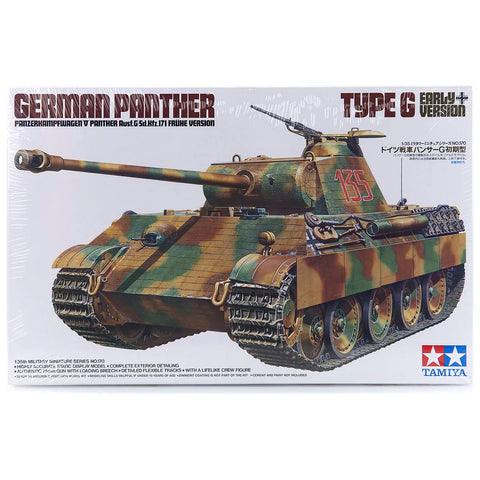 Tamiya 1/35 German Panzerkampfwagen V Panther Ausf. G Fruhe Version (Sd.Kfz. 171) Fruhe Version Tank Scaled Plastic Model Kit