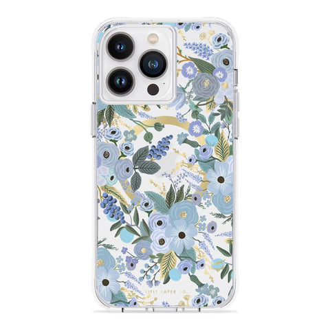 Case-Mate Rifle Paper Case for iPhone 15 Plus (Magsafe) - Garden Party Blue