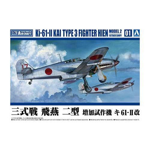 Aoshima 1/72 Ki-61-ii Kai Type 3 Fighter Hien Model 2 Fastback Canopy