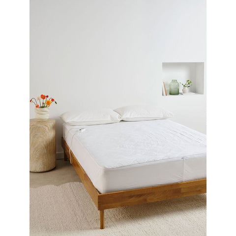 Linen House King Single Quilted Electric Heating Blanket (Cream)