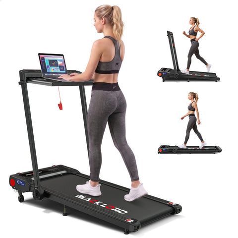 BLACK LORD Treadmill 4 In 1 Walking Pad Removable Desk Height Adjustable