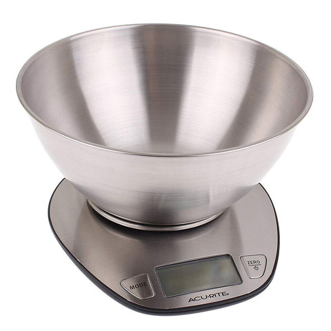 Acurite Stainless Steel Digital Food/Cooking Scale with 5kg/1g Bowl