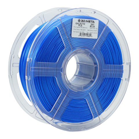 3D META Galactic PLA 3D Printing Filament - Sky Blue