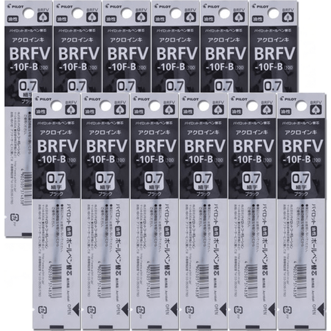 Pilot Brfv-10 Acroball Ballpoint Refill Medium 1.0mm (Black) [Box 12]