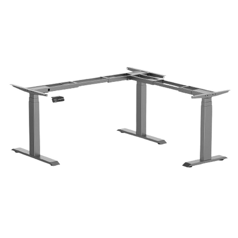 Desky Sit Stand L-Shape Desk Frame 110cm–190cm (Space Grey)