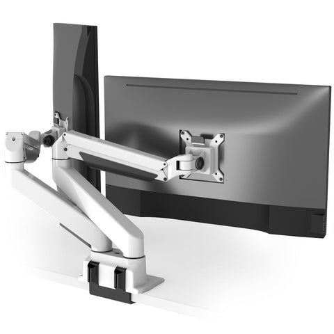 Desky Dual Monitor Arm - White