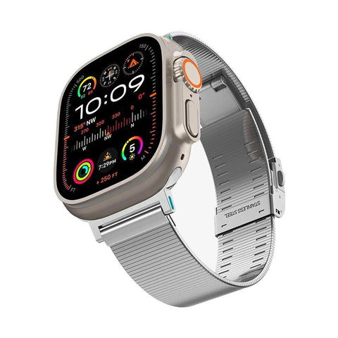 Spigen Apple Watch 49mm 46mm 45mm 44mm 42mm Sleek Link Band (Silver)