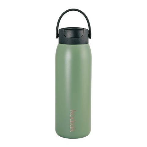 Kodiak Impact 946ml Insulated Stainless Steel Bottle with Straw Lid - Green Matte