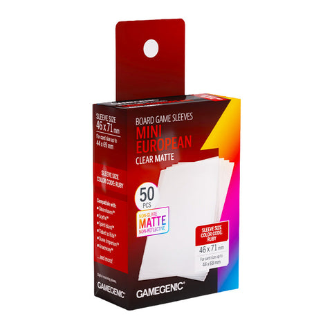 Gamegenic Matte Board Game Sleeves Mini European Sized 46mm x 71mm 50pc