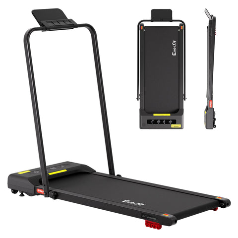 Everfit Treadmill Electric Walking Pad Incline Under Desk 380mm (Black)