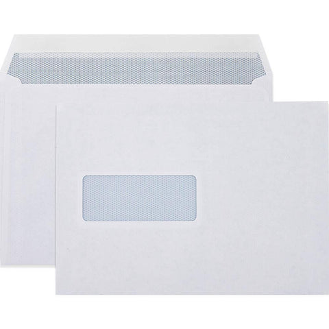 Cumberland C5 Laser Envelopes Secretive Window Pocket Strip Seal 90GSM 162x229mm White Box 500