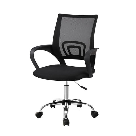 Artiss Mesh Office Chair Mid Back (Black)