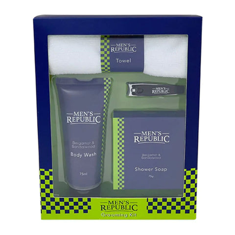 Men's Republic Grooming Kit - Body Wash with Nail Clipper Gifting Set 4pc