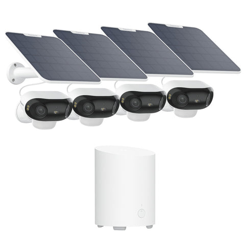 Reolink Home Hub mini 4 pack Argus 4 Pro 4K Dual-Lens 180° Security Cameras Wireless