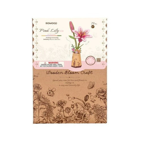 Robotime Wood Bloom Pink Lily