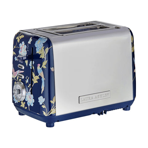 Laura Ashley Elveden 2 Slice Toaster (Blue/Silver)