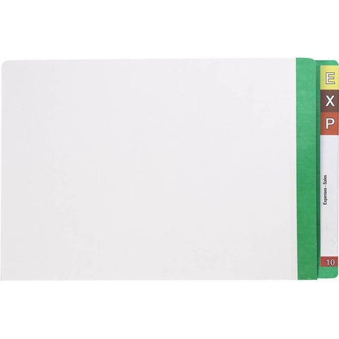 Avery 42534 Lateral File White With Mylar Tab Light Green Box 100