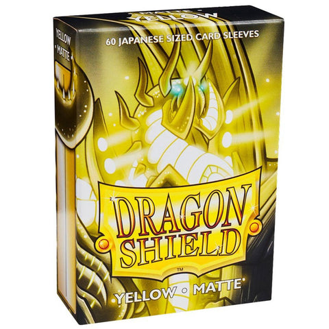 Arcane Tinmen Dragon Shield Japanese 60ct Matte Yellow Sleeves 59x86mm
