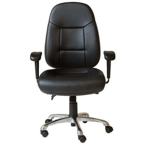 Rapidline PU300 Chair High Back PU Leather Black