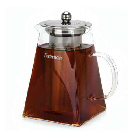 Fissman Teapot 950ml With Stainless Steel Filter 6481 Borosilicate Glass